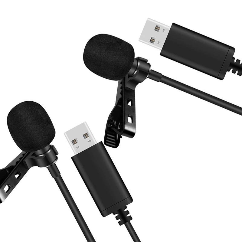

2 шт., универсальный USB-микрофон с креплением