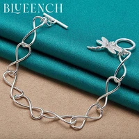 blueench 925 sterling silver dragonfly pendant simple bracelet for women charm fashion jewelry