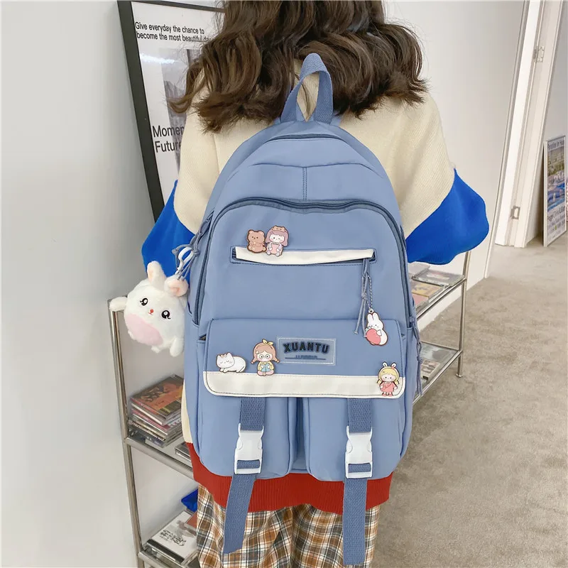 Новый Модный милый рюкзак для девочки EST, вместительный Молодежный водонепроницаемый нейлоновый рюкзак для путешествий, женская школьная с...