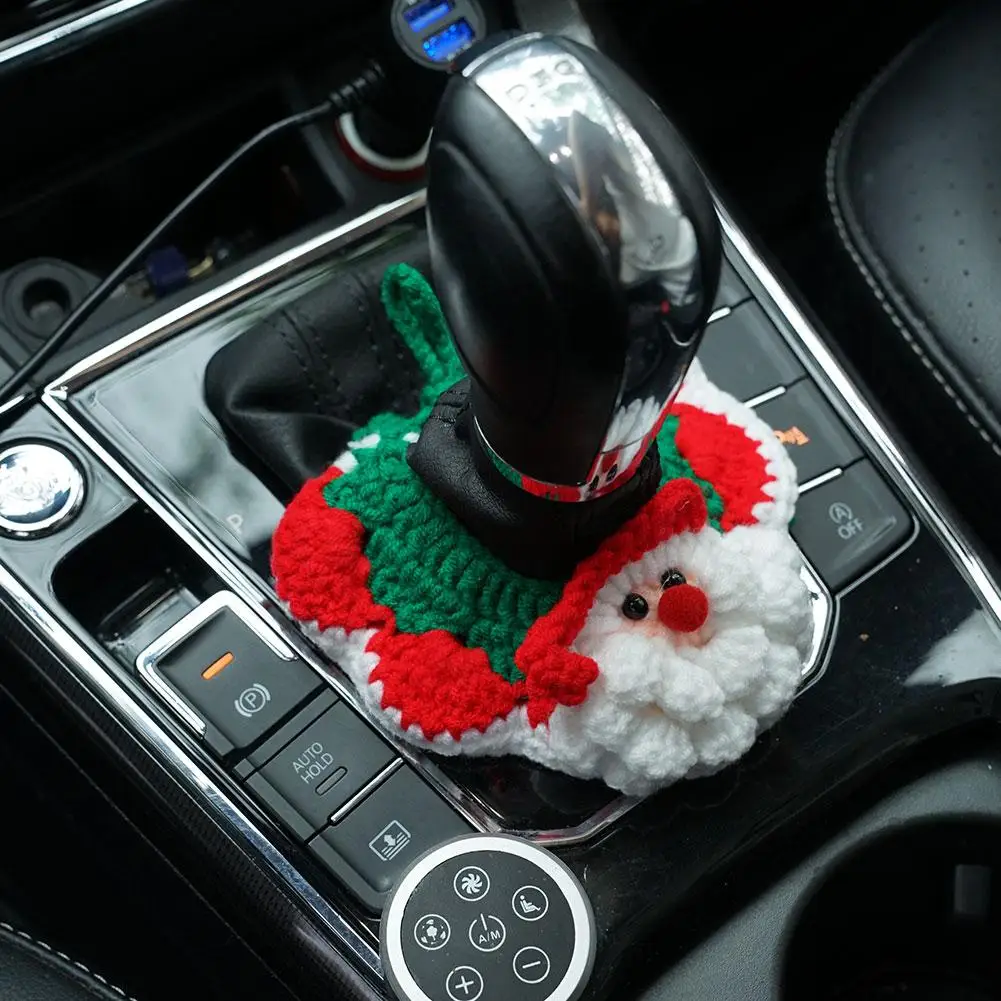 

Christmas Cartoon Gear Shift Collar Carbon Fiber Cover Universal Shift Cover Gear Car Stick Shifter Knob Manual Gaiter N0E5