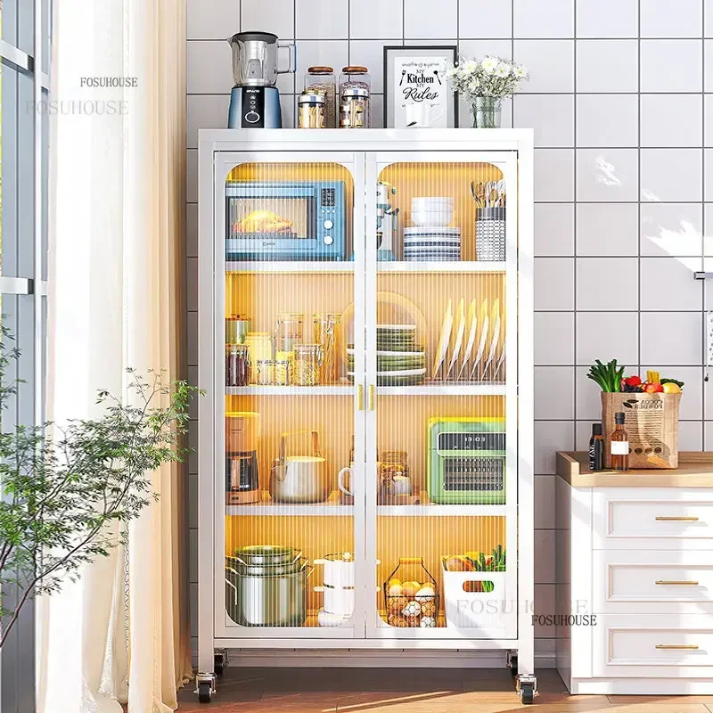 Роскошные металлические кухонные шкафы Кухонная мебель Складные напольные