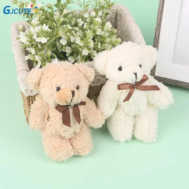 

14cm Best Selling Bow Tie Plush Toy Joint Bear Cartoon Teddy Bear Bag Pendant Wedding Creative Small Gift Bear Toys Kids Gifts