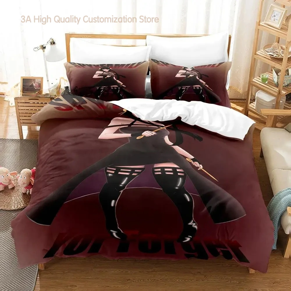 Комплект постельного белья Spy Family Yor Forger Single Twin Full Queen King Size, комплект постельного белья для взрослых и мальчиков, комплекты пододеяльников для спальни, простыня в стиле аниме (art.: 3920d05044fd2) - 3920d05044fd2
