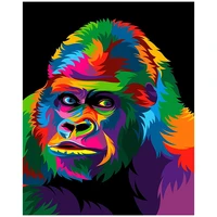 amtmbs diy painting by numbers colorful chimpanzee pictures by numbers drawing on canvas handpainted wall art decor