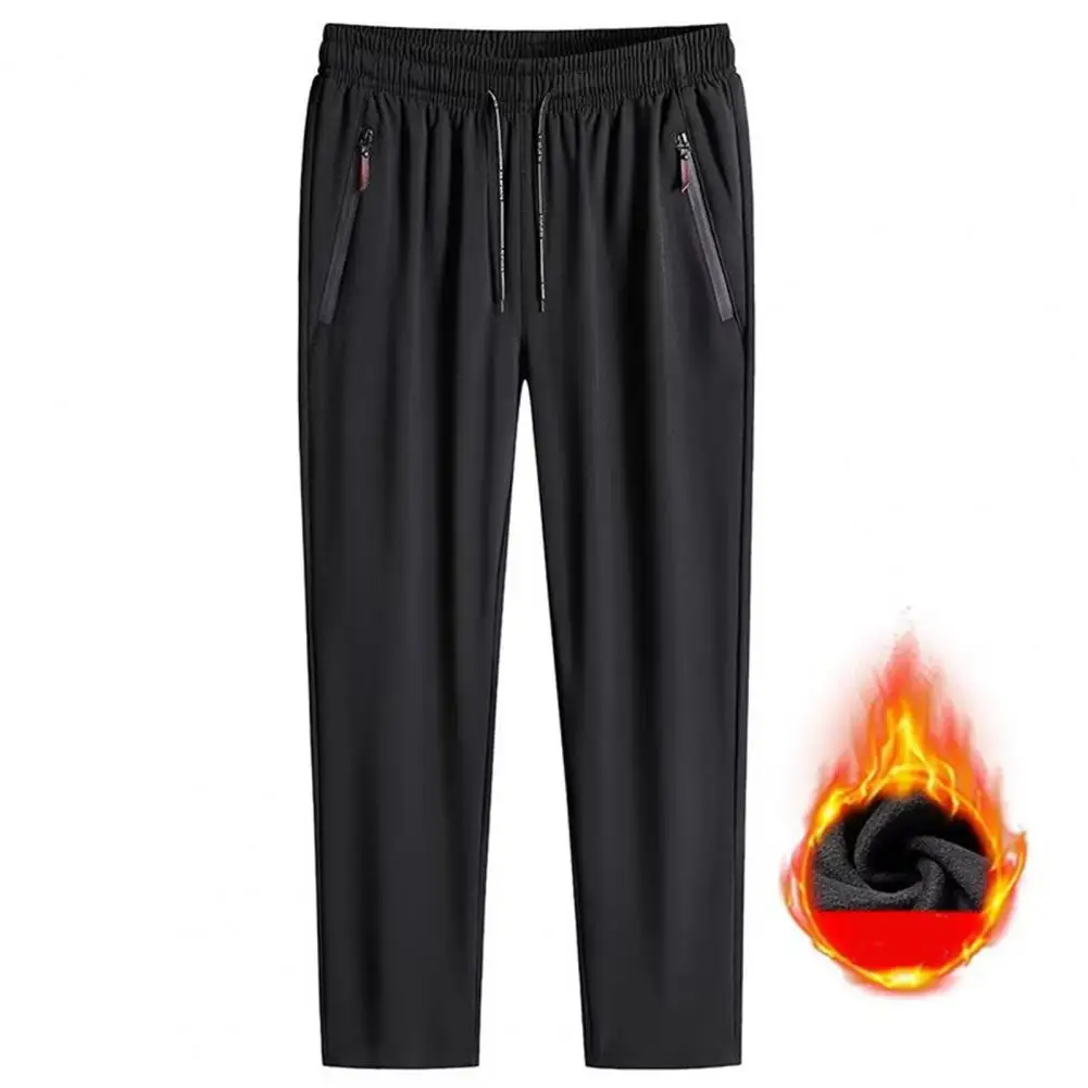 

Trendy Men Sweatpants Pockets Male Relaxed Fit Mid Waist Sweatpants Sports Pants Long Pants