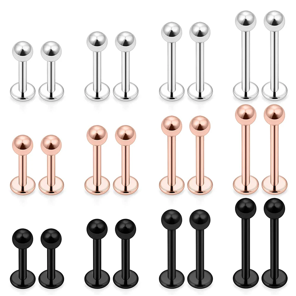 

Штанга 24 шт., штанга для губ, кольцо для завитка ушной раковины, серьги, Козелок, серьги-гвоздики, украшения для женщин и мужчин, ювелирные изд...