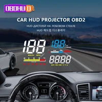 obdhud d5000 obd2 eobd hud overspeed auto alarm head up display digital speed mileage projector smart car computer