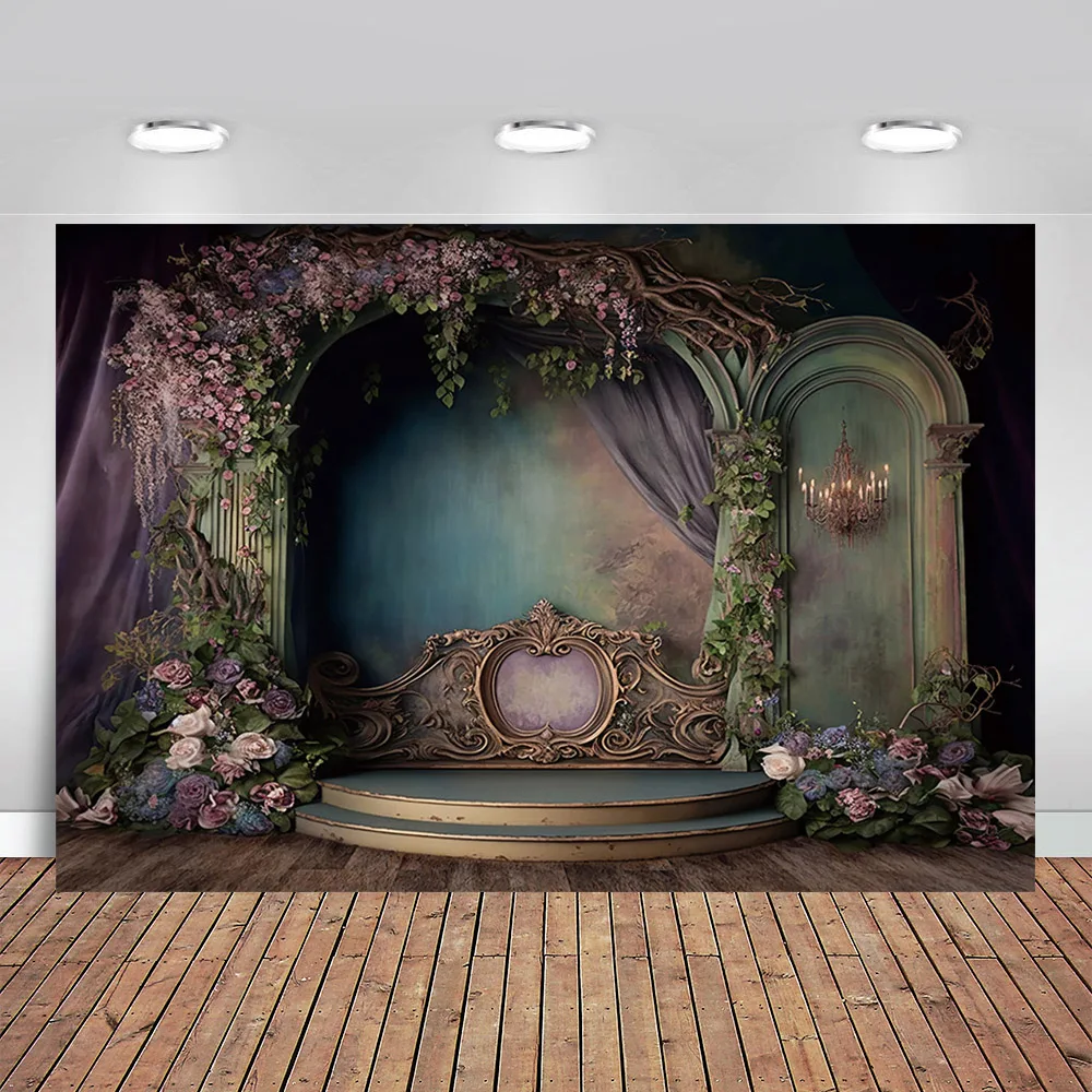 

Photography Background Wonderland Purple Floral Garden Girl Birthday Party Wedding Portrait Decor Photo Backdrop Studio