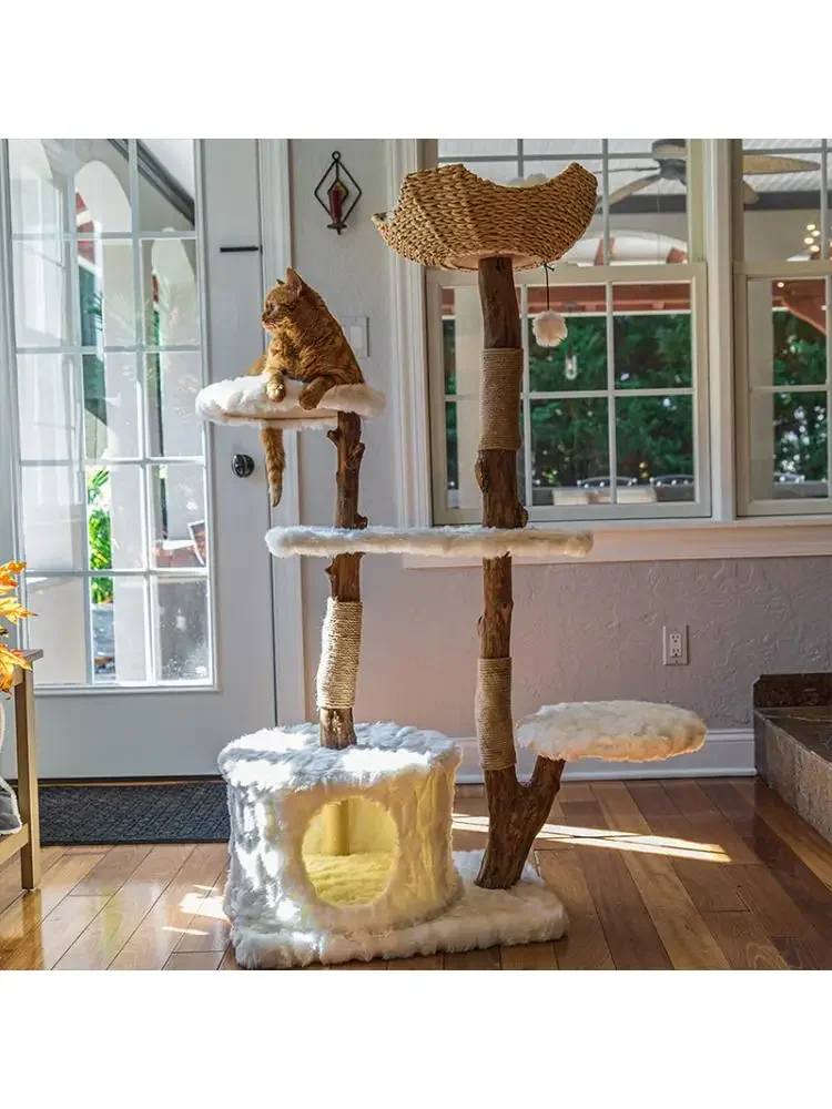 

YYHC Cat Tree Cat Climbing Frame Cat Bed Twigs Cat Climbing Frame & Branches Cat Tree Suitable For Multi-cat Families