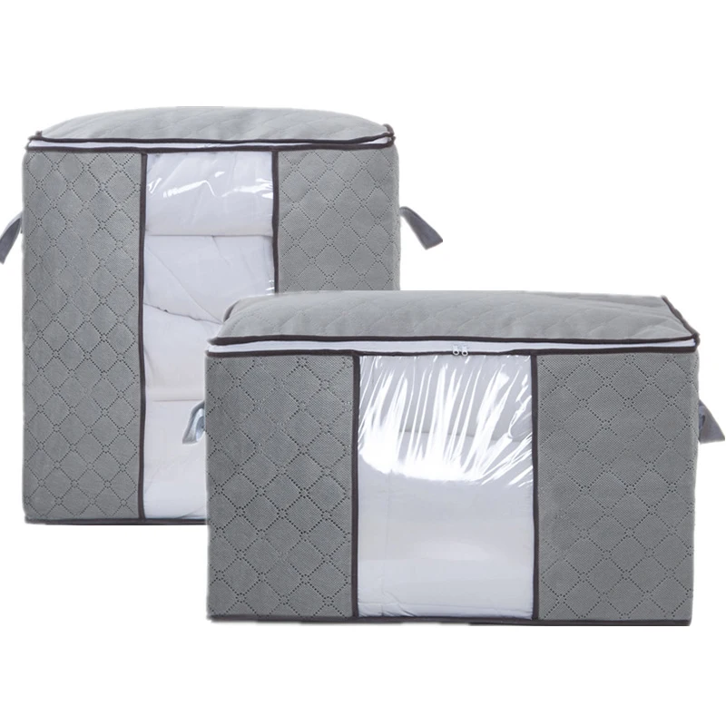 

Non-Woven Home Large Foldable Clothing Storage Bag Quilt Clothes Wardrobe Closet Organizer Bag Sock Toy Sundries Organizer Bags
