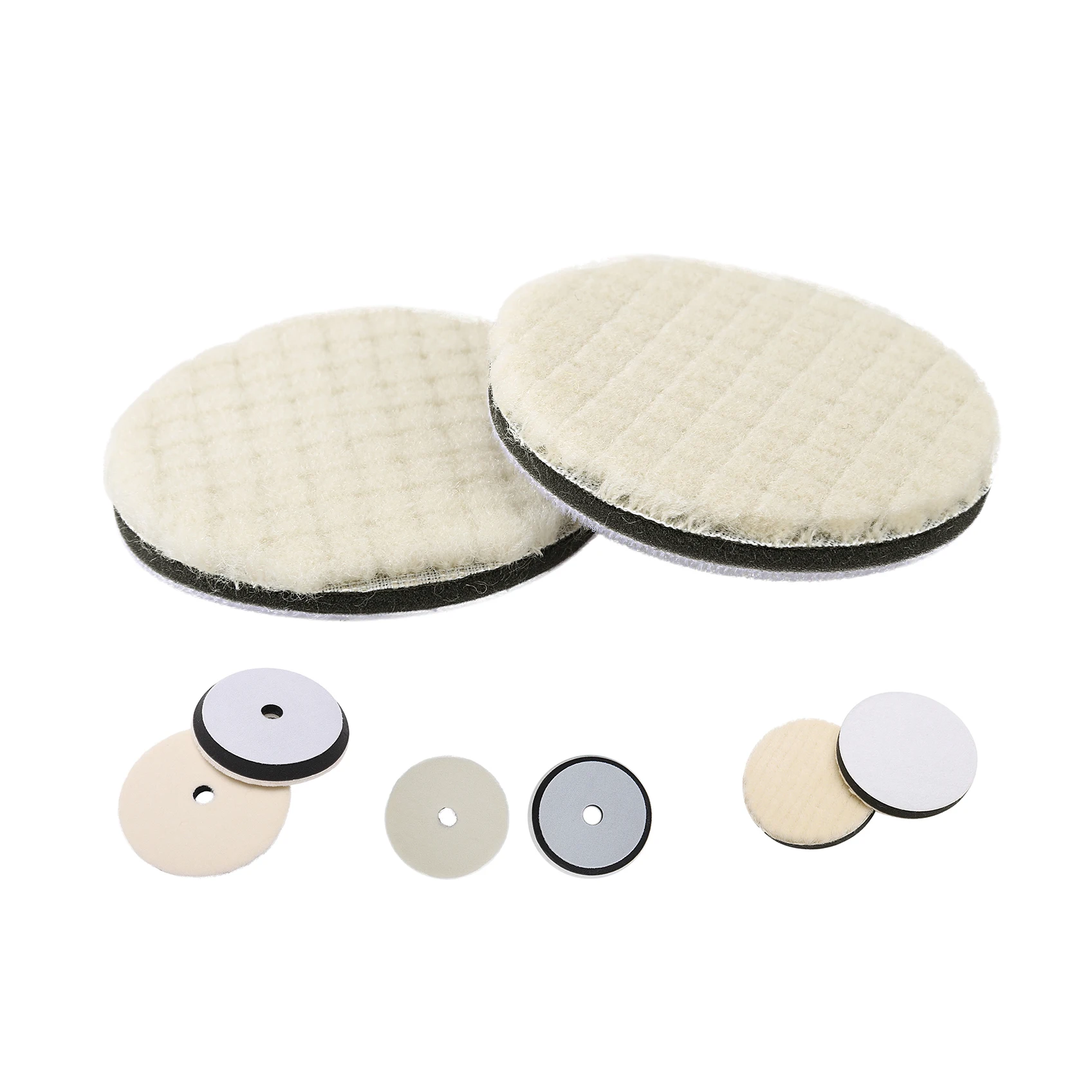 

2 Pieces Of Wool Car Polishing Pad Kit For Care Cleaning And Polishing Machine
