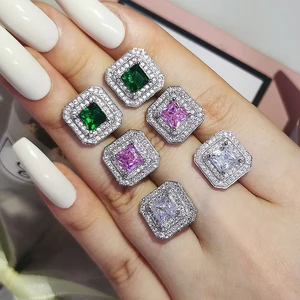 Женские серьги-гвоздики в виде аниме на Хэллоуин, розовые, зеленые и серебряные серьги в стиле K-POP, свадебная бижутерия, E668