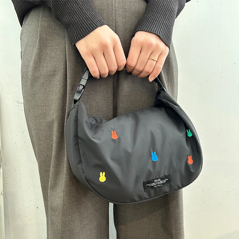 Cute Cartoon Dumpling Crossbody Bag Japanese Miffy Ultra-light Foldable Underarm Couple Bestie Waist