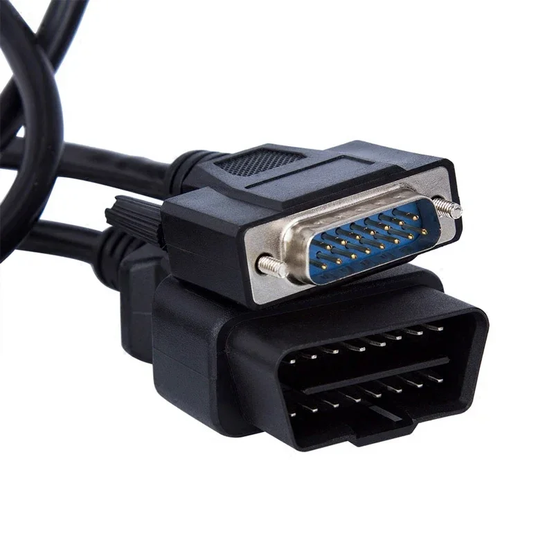 

150 см OBD2 16Pin к DB15Pin адаптер автомобильный удлинительный кабель штекер DP 15PIN кабель OBD к DB15 контактный гнездовой интерфейс 16-контактное соединение