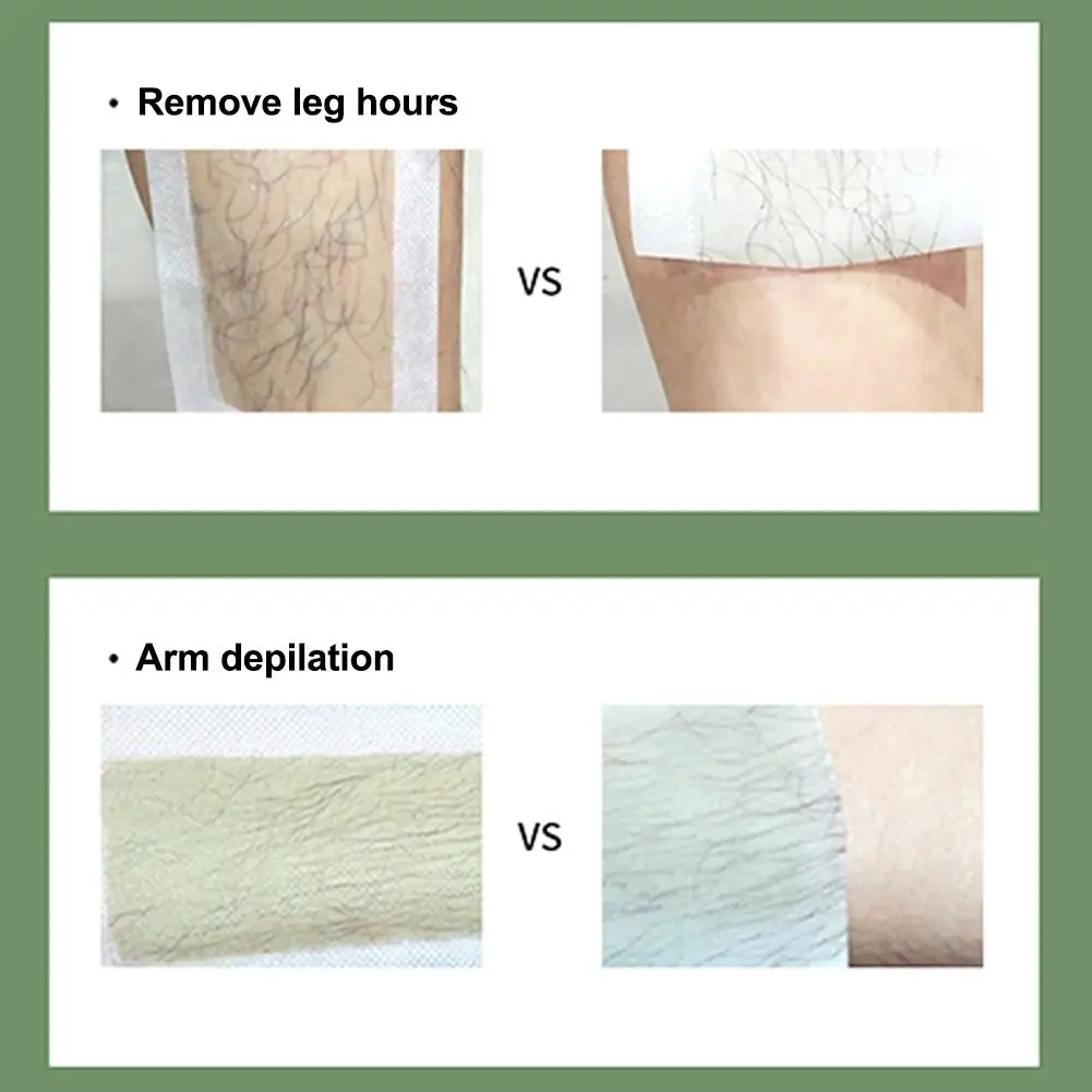 10 листов восковые полоски для удаления волос безболезненная подмышка губы ног