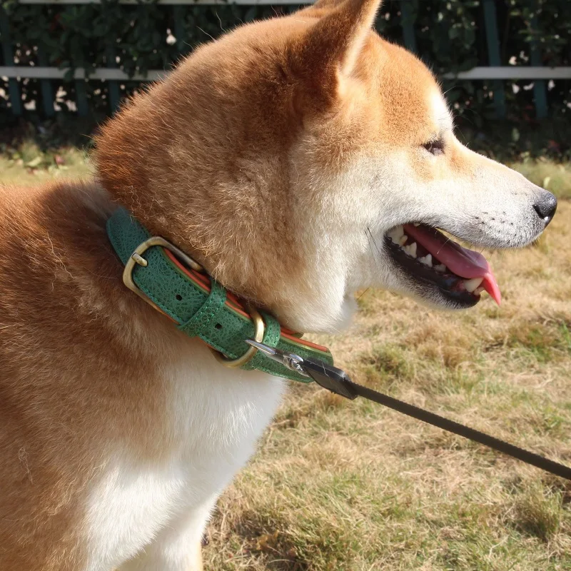 

Personalized Custom Leather Dog Collars Engraved ID Tag Nameplate For Small Medium Large Dogs Collar Perro Coleira Cachorro