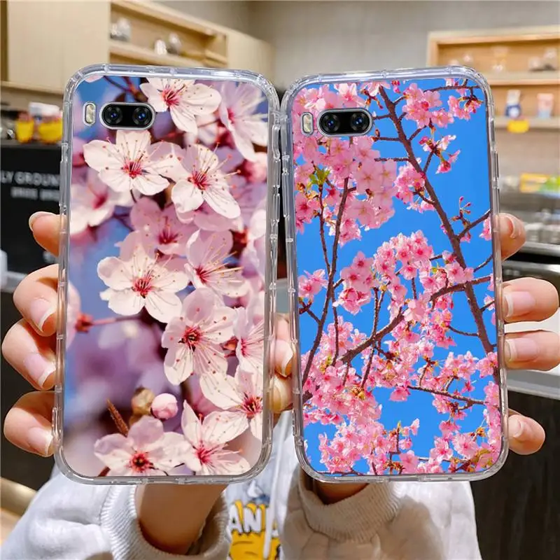 Чехол с цветами вишни для телефона Huawei Mate P10 P20 P30 P40 10 20 Smart Z Pro Lite 2019 Honor20i прозрачный