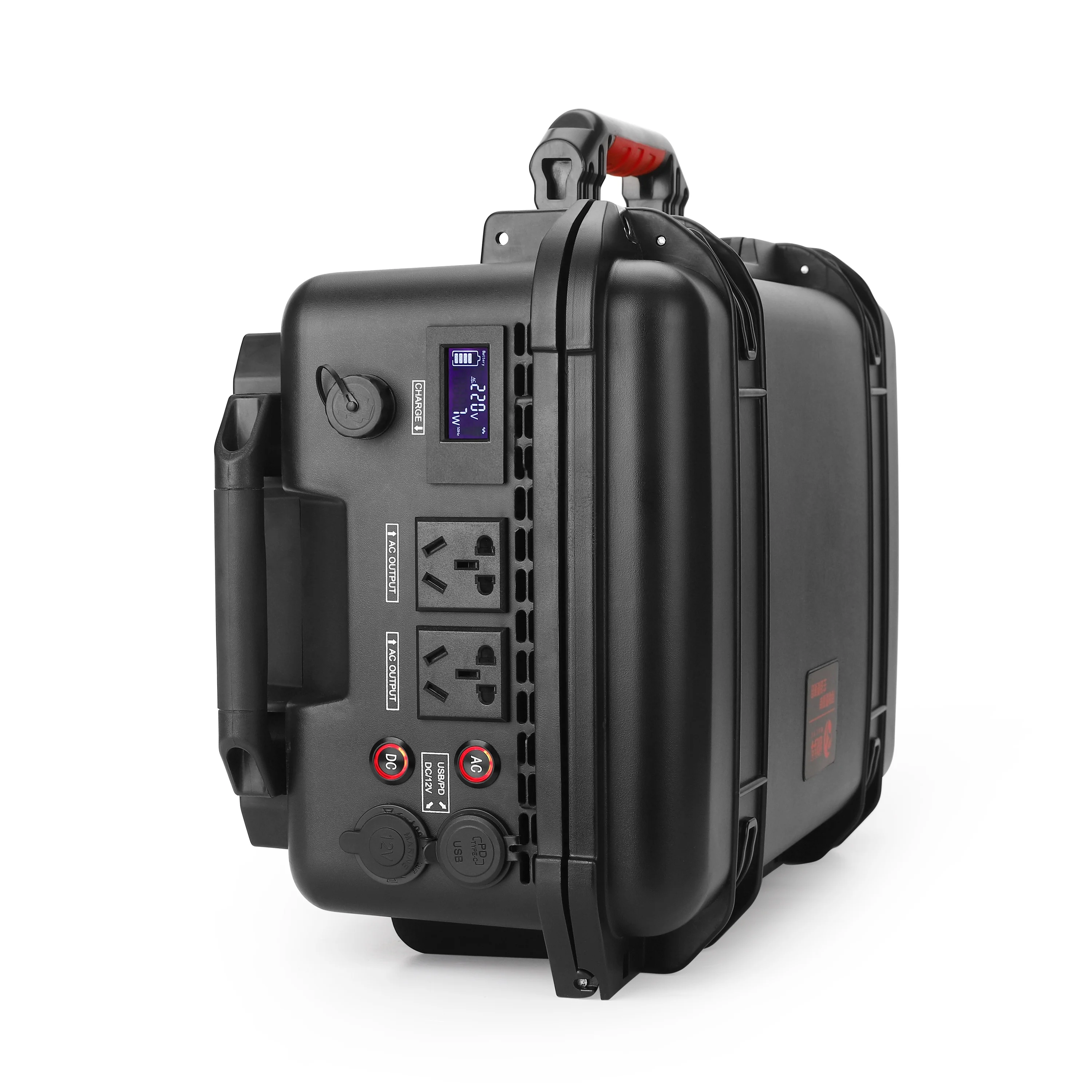 Фото Универсальная портативная электростанция All In One Black AC 220v 3000w 6216wh с ручкой для переноски №4