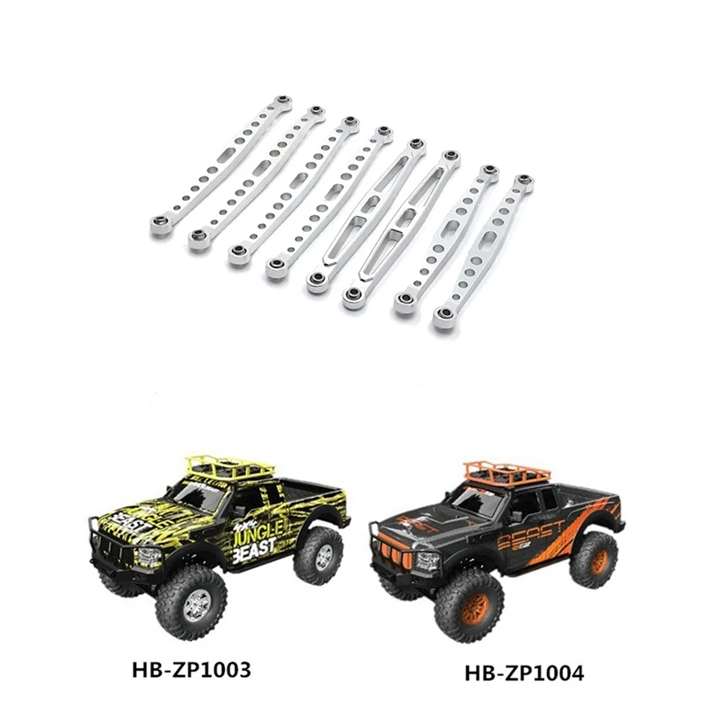 8Pcs Metal Link Rod Pull Linkage For HB Toys ZP1001 ZP1002 ZP1003 ZP1004 ZP 1001 1/10 RC Crawler Car Upgrade Parts
