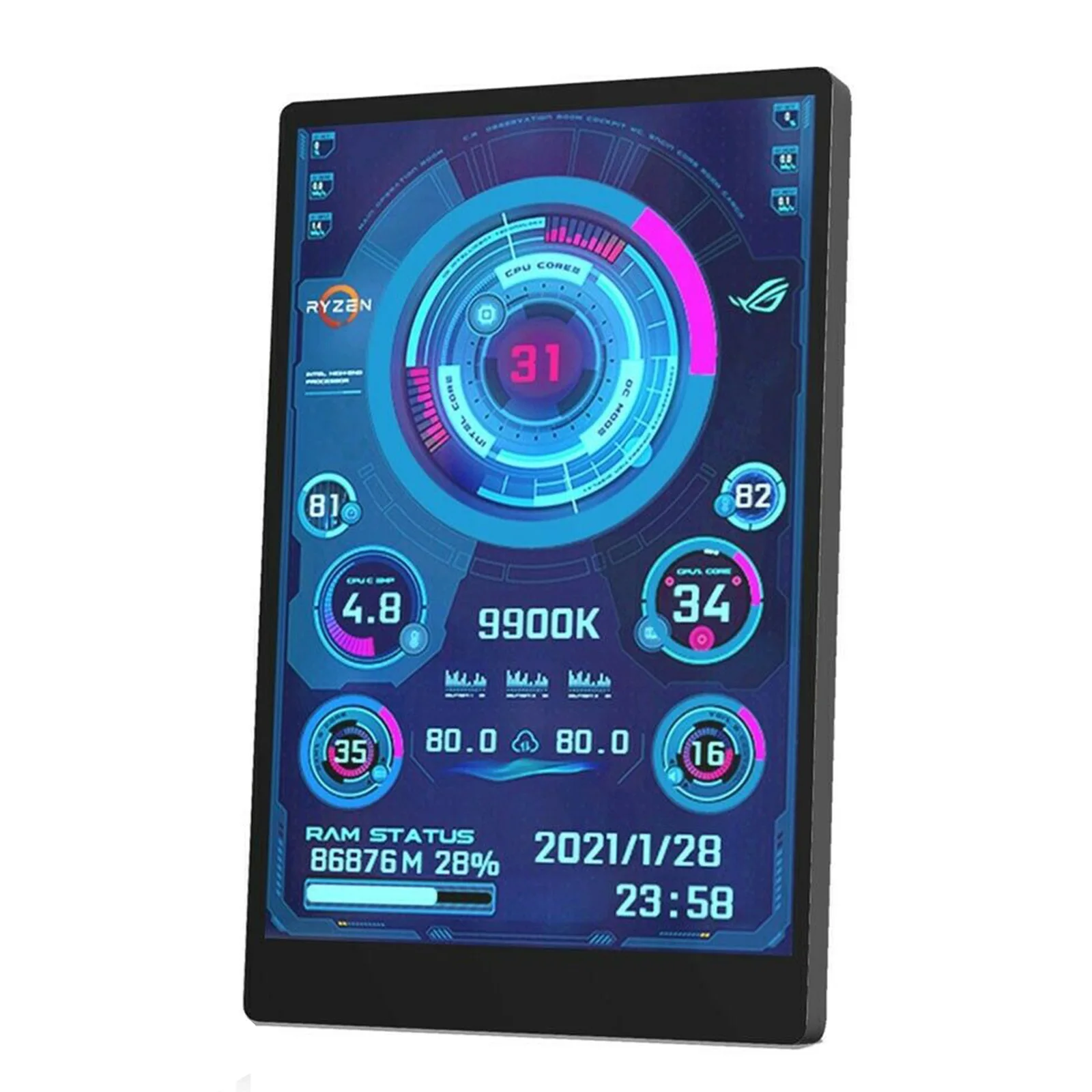 Компьютерный монитор для Mini ITX чехол 3 5 дюйма IPS TYPE-C вторичный экран процессор GPU RAM