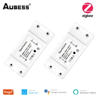 tuya zigbee3 0 smart light switch moudle 10a universal breaker wireless remote control work with alexa google home assistant