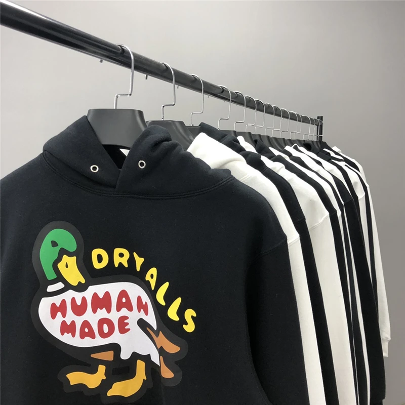 

2022FW Sweatshirts Pullovers Human Made Duck Hoodie Men Women High Quality Heavy Human Made Fabric Unisex Classic Cartoon Logo