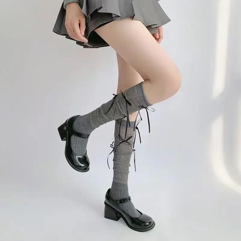 Новые гольфы Kawaii с бантом чулки до бедра милые длинные носки женские в стиле