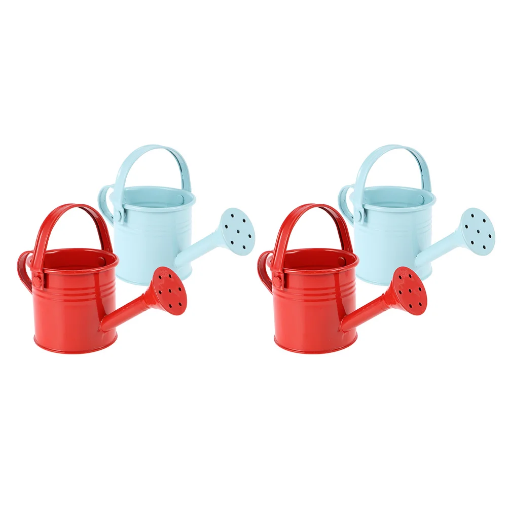 

4 Pcs Tin Watering Can Household Pot Kids Spray Bottle Small Succulent Plants Live Outdoor Playset Kettle Planting Sprayer