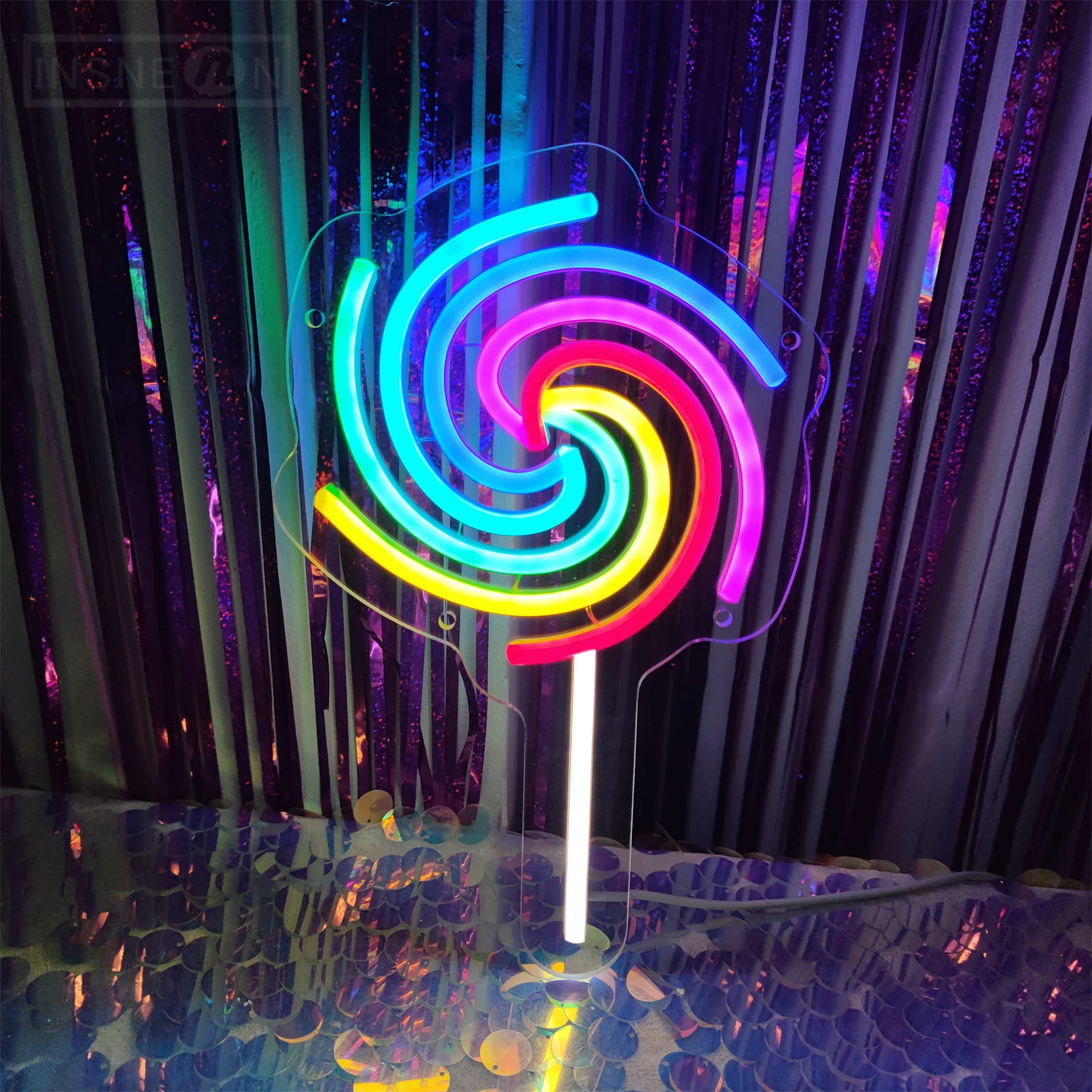 

lollipop Neon Sign Light Candy LED Neon Lights Party Room Wall Birthday Decoration Gifts for Boys Girls Neon Signs LED Lamp 5V