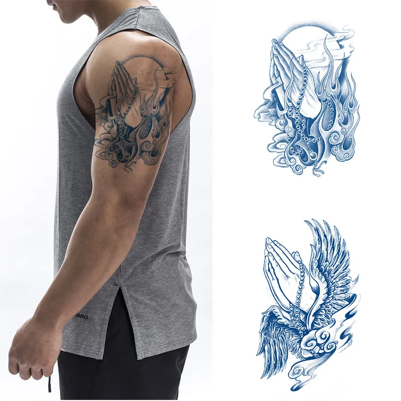 

2PcsSmall Whole Arm Juice Tattoo Sticker Net Red Tattoo Sticker Herbal Semi-permanent Tattoo Sticker Men Women Wholesale