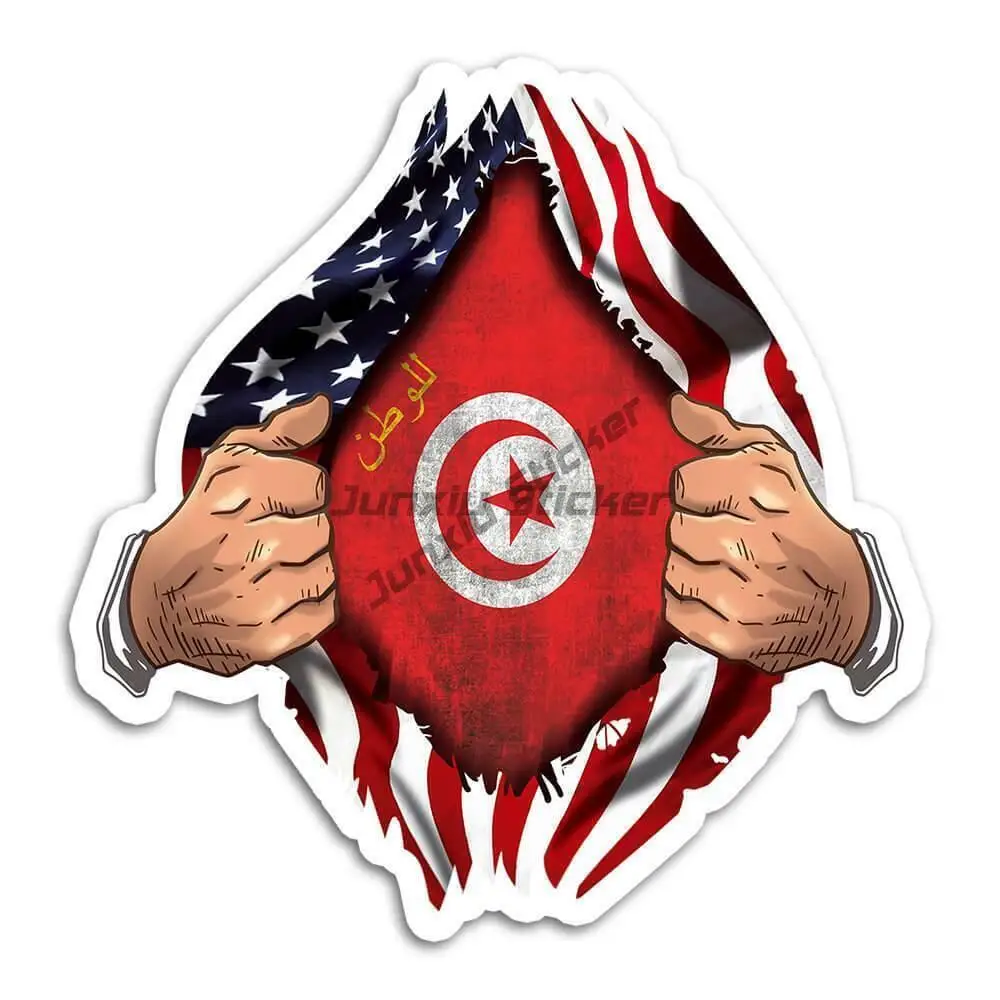 Креативная наклейка TN с эмблемой карты Туниса водонепроницаемая из ПВХ для