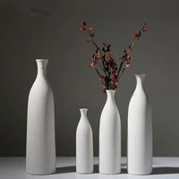 classic bottle pure white vases simple natural vaso ceramic pot elegant home office entrance decoration gifts for wife mother