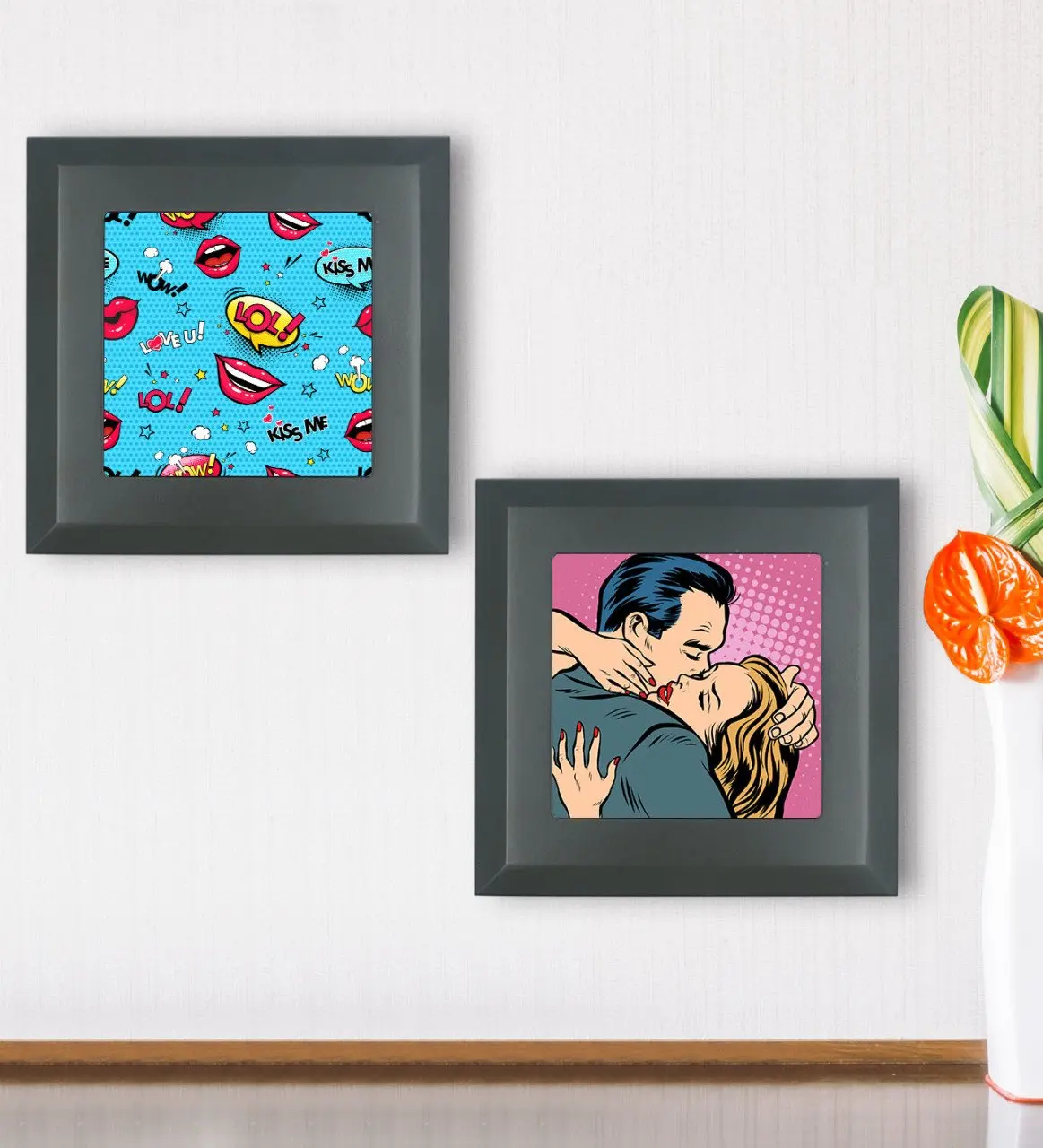 

BK подарок Popart Design 2'li дерево рамка каменная стена фотография