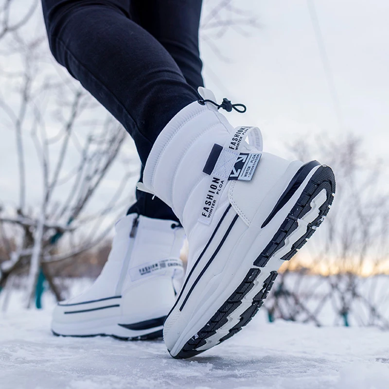 Женские зимние ботинки 2024 разноцветные утолщенные теплые и Нескользящие для пар