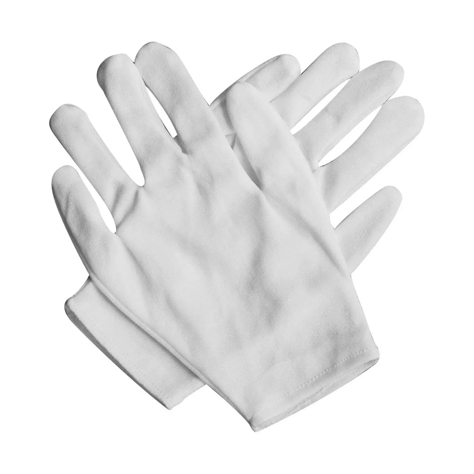 

Белые эластичные хлопковые дышащие перчатки большого размера с защитой от пота