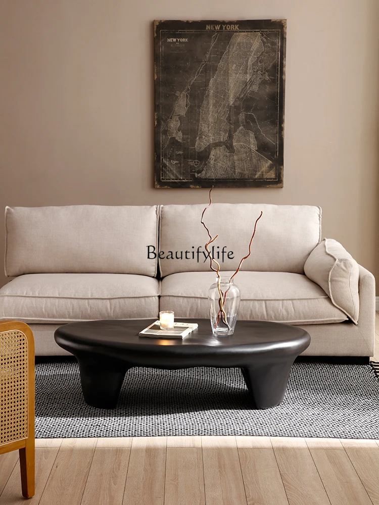 Постмодернистский журнальный столик Miji Wind Black неправильной формы Чайный