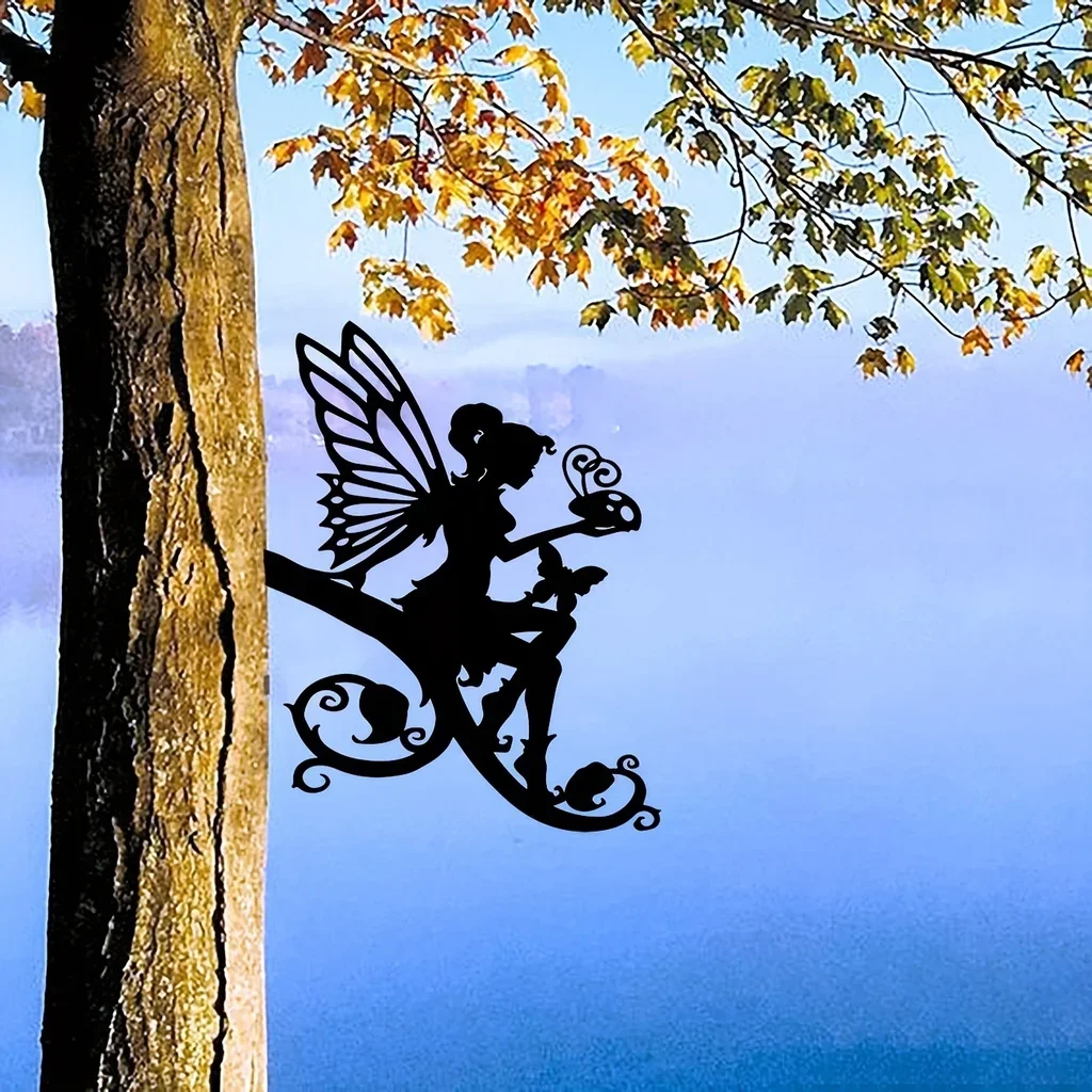 Украшения для сада на открытом воздухе металлические бабочки и сказочный дом