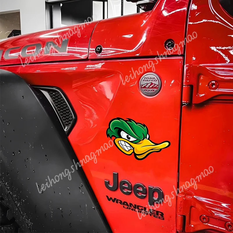 Фото WHL #   Наклейки для автомобиля Angry Duck Head, бамперы для ноутбуков, окон, автомобилей, мотоциклов, царапины, виниловые наклейки №3