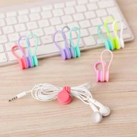 hot magnetic headphone earphone cord winder wrap cute multifunction magnet earphone cord winder cable holder organizer clips