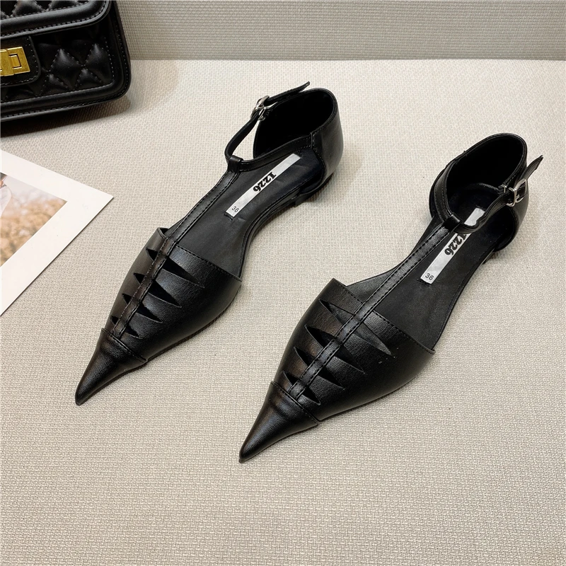 

Flat Slingback shoes Sandals For Women Outdoor Wear 2022 Summer New Style Baotou Flat Mules Shoes Pointed Toe Lazy Half Slippers