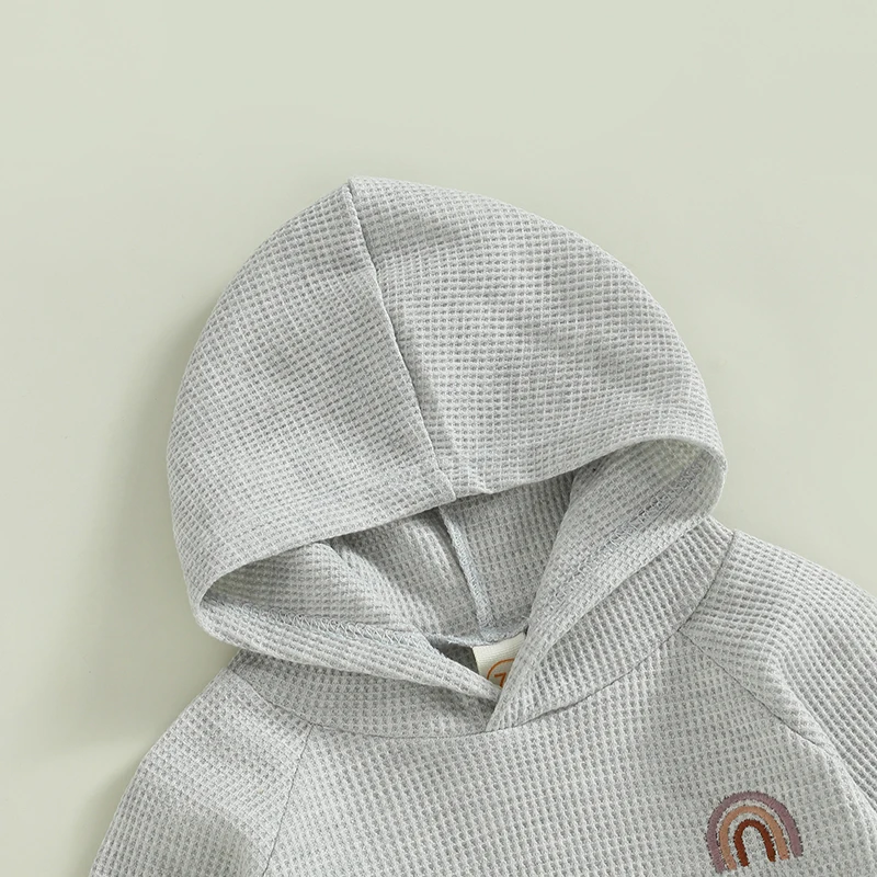 

Детский комплект из 2 предметов, толстовка с длинным рукавом и вышивкой, с эластичным поясом