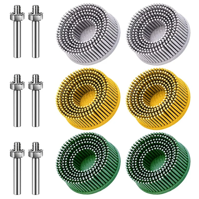 

2Inch Bristle Disc Grit 50 80 120 With Accessories Abrasive Coated Metal Removal Disc