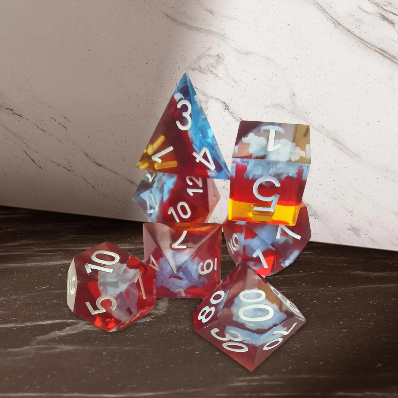 

7 шт. полимерный набор, игрушки D6 D4 D8 d10 d12 D20, семья