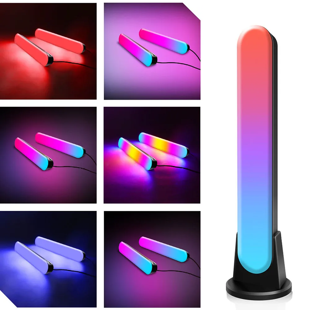 

Smart RGB LED Rhythm Strip Lamp with Music Bluetooth-compatible Atmosphere Desktop Ambient Light Bar for Party Decoration