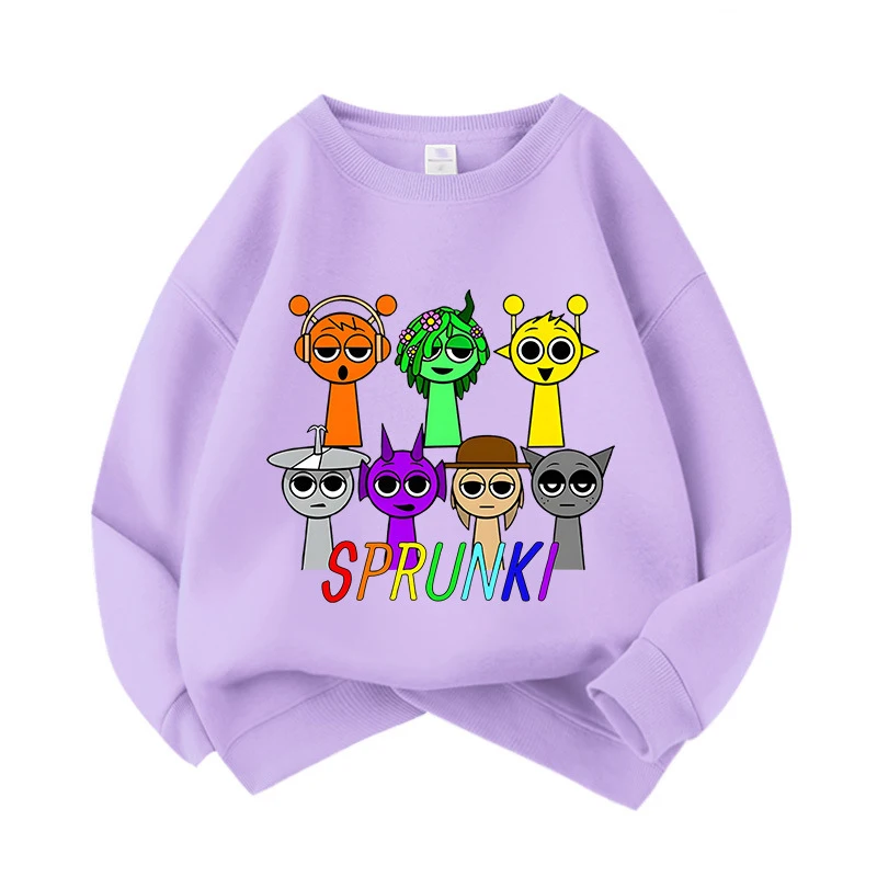 Sprunki пуловер с принтом игры в стиле аниме Rhythm Box Incredibox свободные толстовки