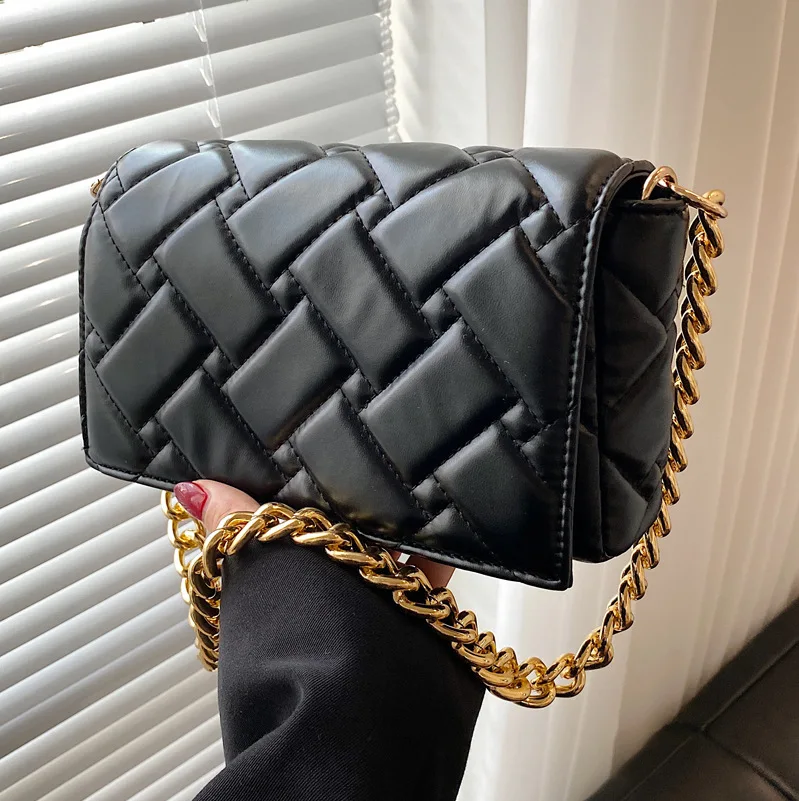 

Повседневная женская сумка на плечо, роскошные кошельки и сумочки, женская сумка через плечо с металлической цепочкой, модная дизайнерская ...