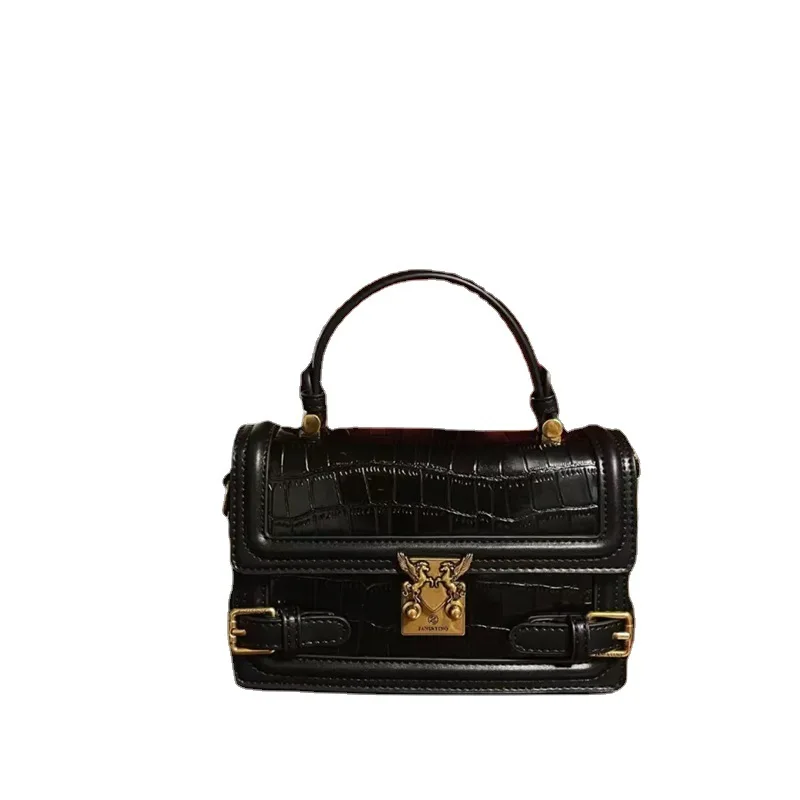 2023 Metal Buckle New Fashion Ladies Purses And Handbags High Quality Small Square Bags Full Genuine Leather Women Casual Bag