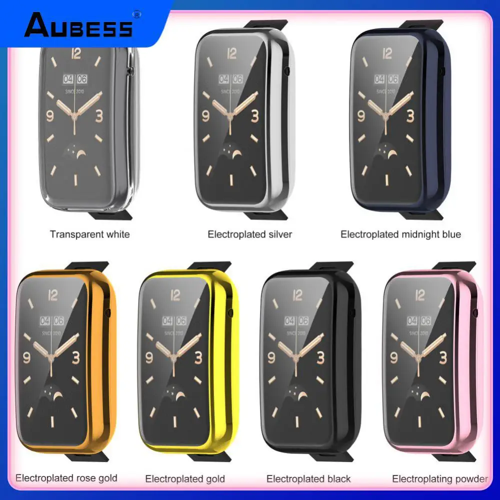 

Soft Rubber Electroplating Protective Case Protective Shell All-inclusive Protective Cover For Xiaomi Band 7 Dustproof Tpu