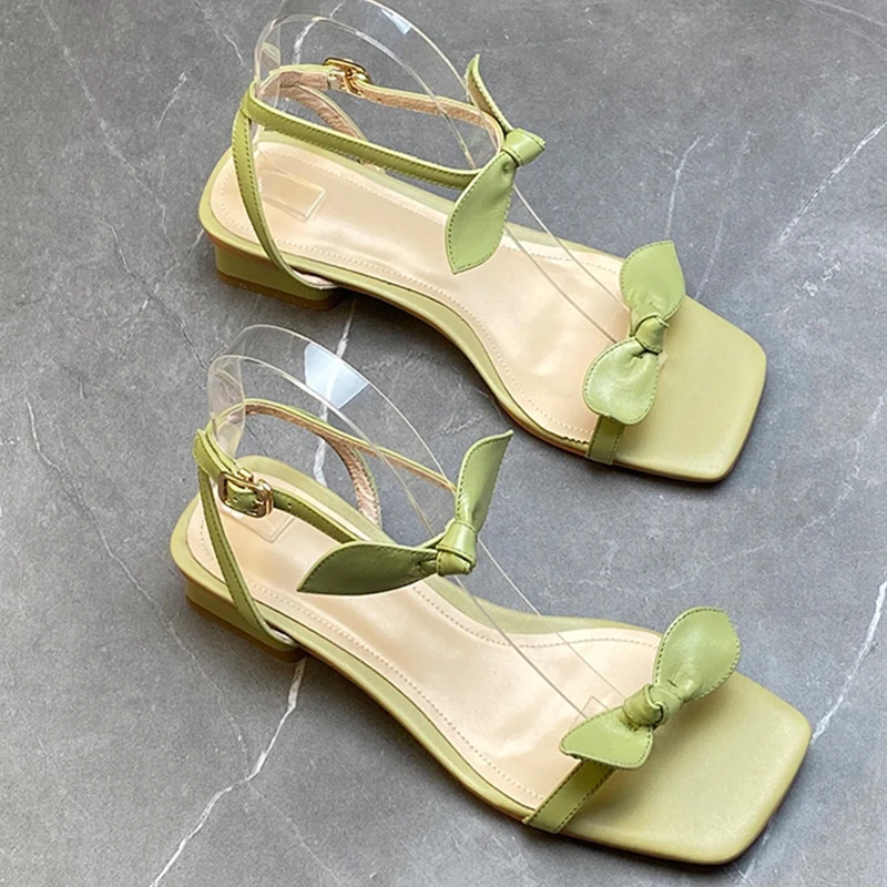 

Summer Sandals Women Chunky Slippers Shoes 2022 New Trends Bow Beach Slides Fashion Sexy Pumps Hot Sale Female Heels Zapatos