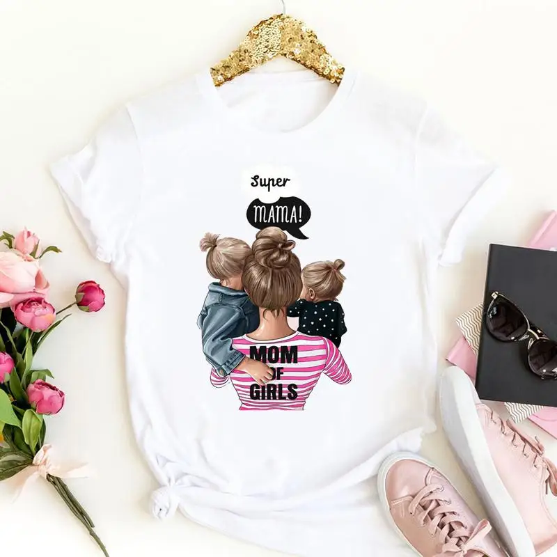 

Женские футболки топы полосатые мама мультфильм Дамская мода короткий рукав Летняя женская одежда футболки графическая футболка